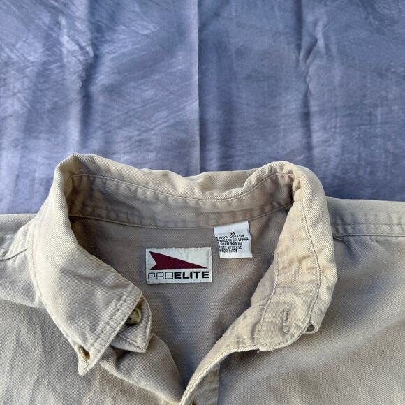 Men's Vintage 90's Denver Broncos Tan Brown Button Up Long Sleeve Shirt Sz M VTG - Picture 3 of 4